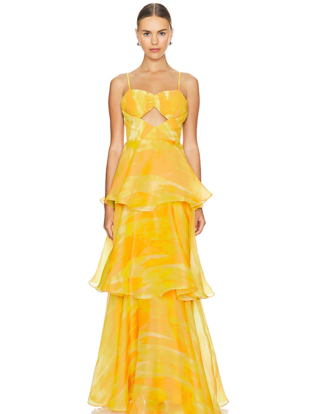 YAURA Keta Dress in Aquarelle Yellow